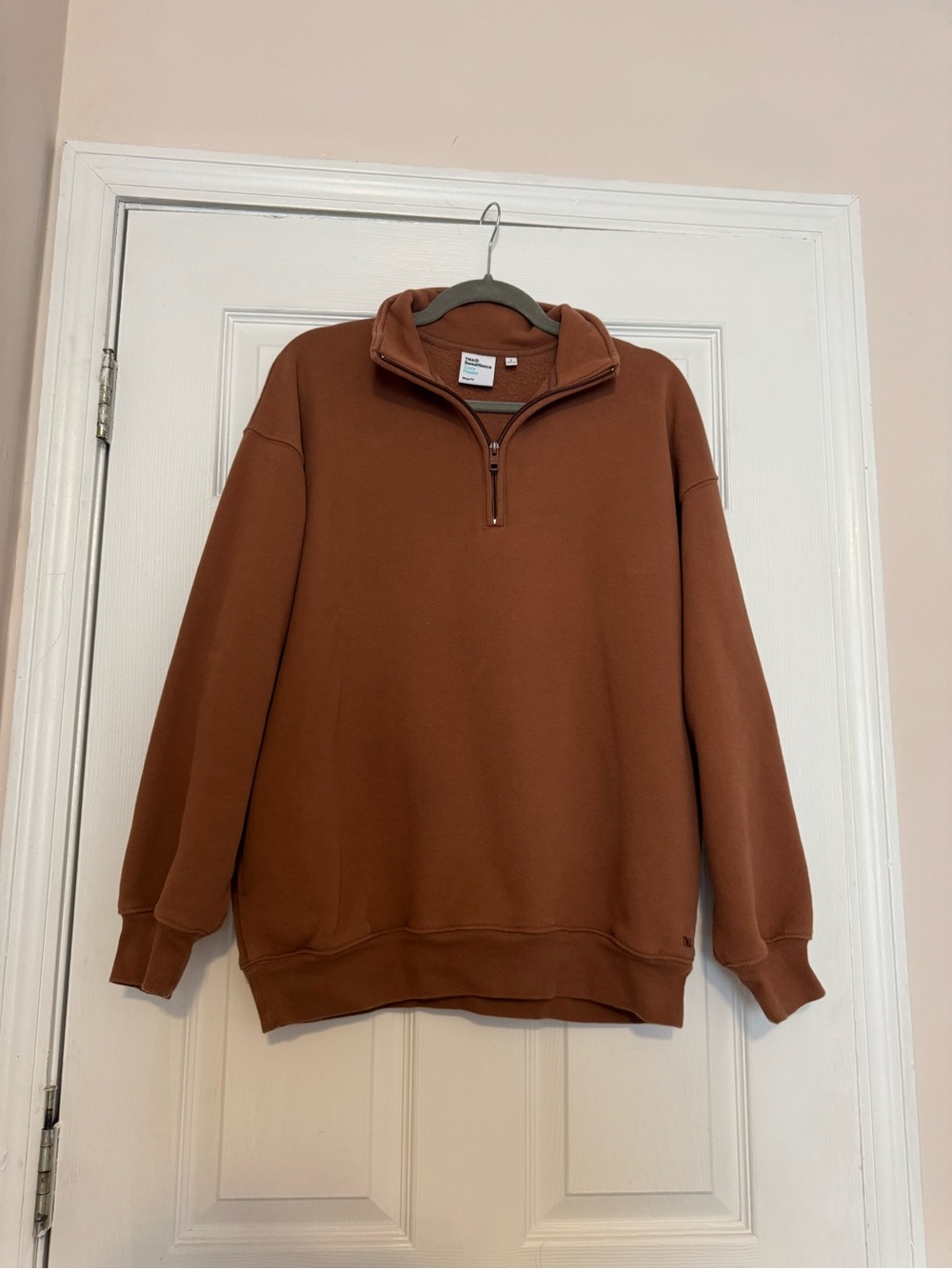 Aritzia TNA Sweatfleece Mega Fit Quarter-Zip Sweatshirt